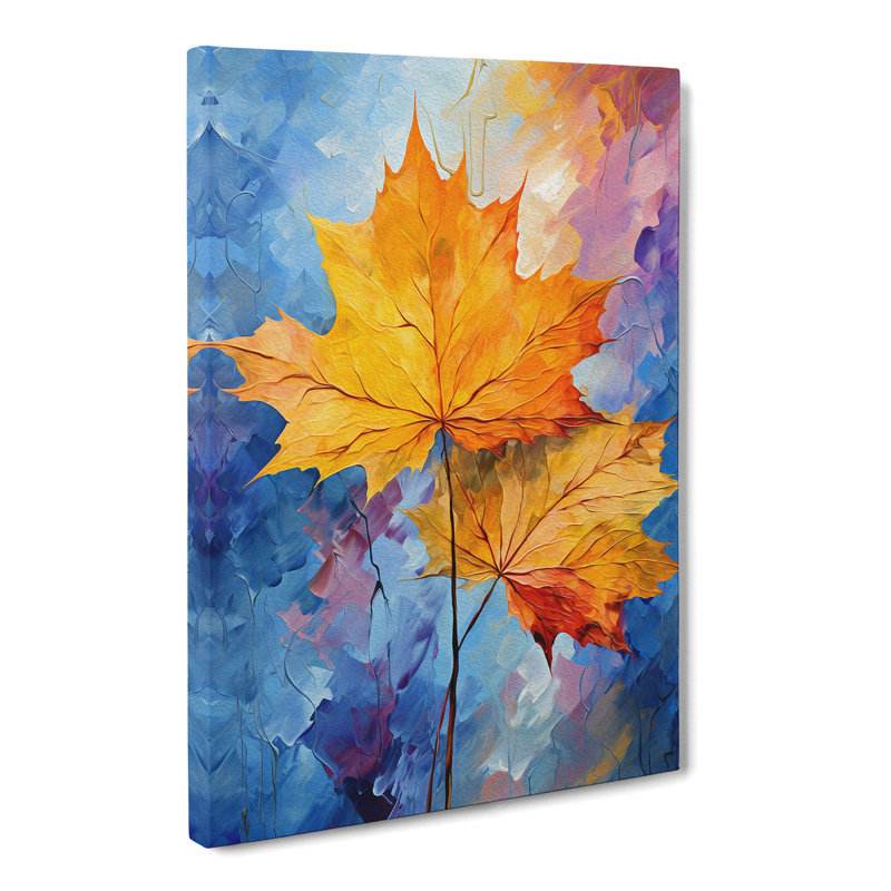 Leaf Impressionism No.2 - Wrapped Canvas Print, 60cm H x 40cm W x 3cm D