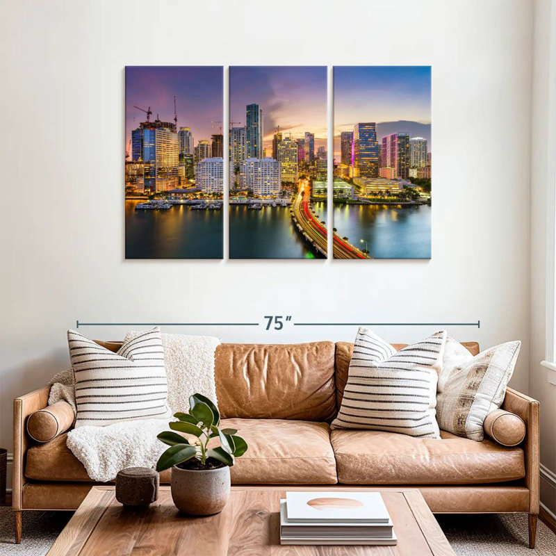 Sireci Miami Skyline, 36" H x 57" W