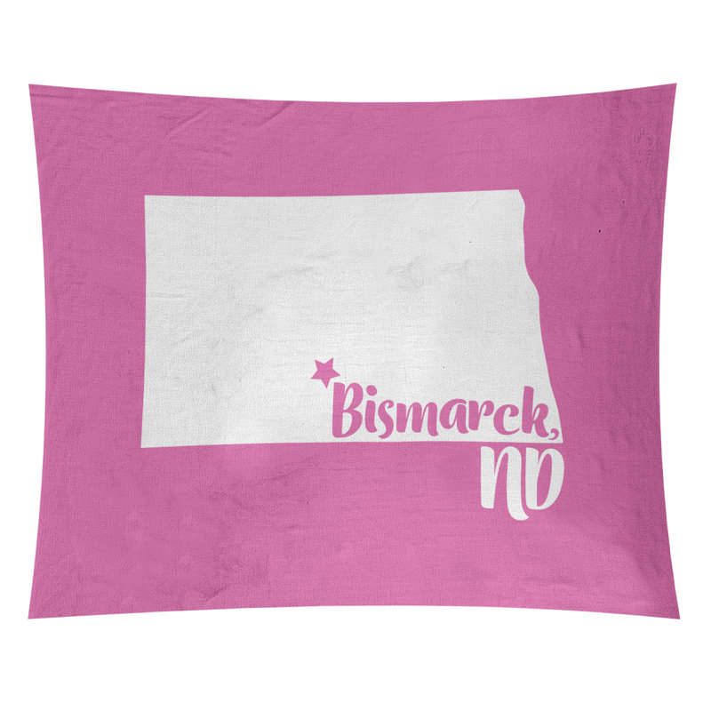 Tapisserie Bismarck North Dakota, H 27,5 po x l 37,5 po, Rose