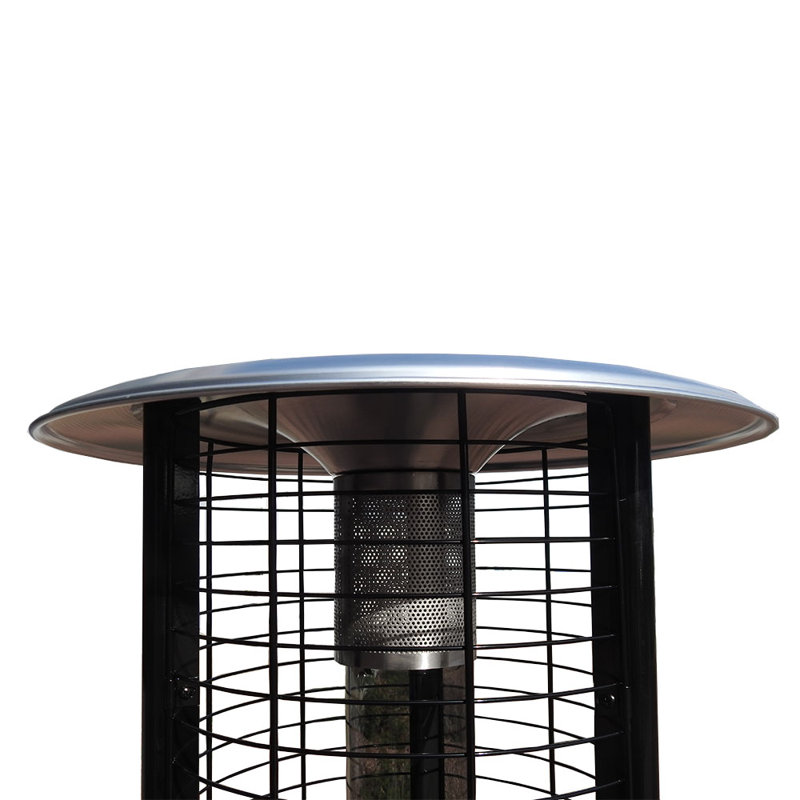 Chauffe-terrasse autoportant en verre 41 000 BTU, Noir