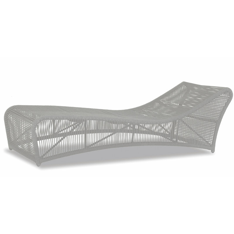 Miami Cushionless Chaise, Gray