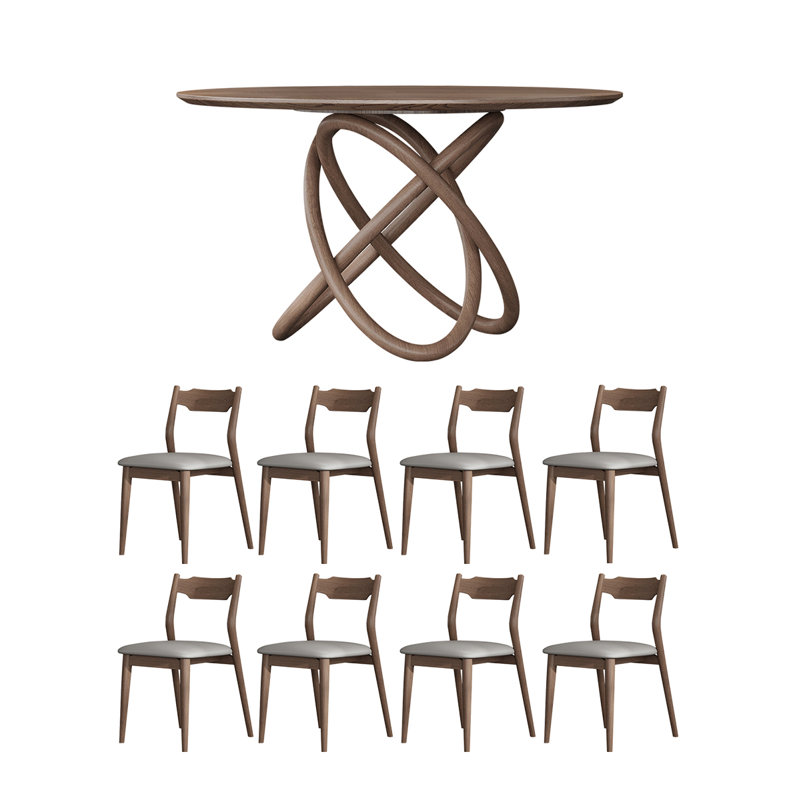 Ensemble de table de salle à manger tout en bois massif
