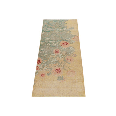 Distressed Homage Wool Floral Area Rug