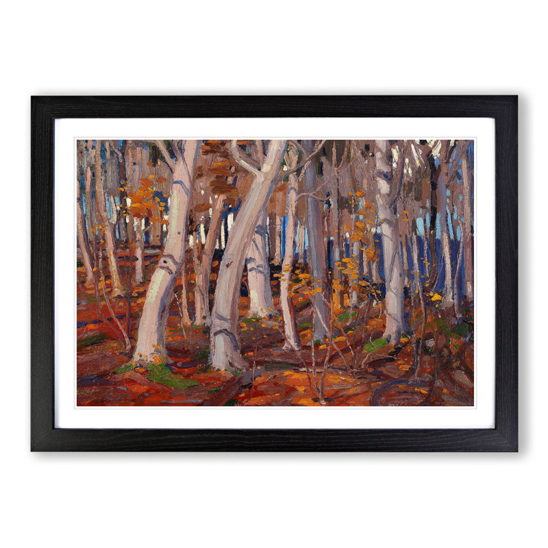 October by Tom Thomson - Framed Print, Black Framed, 27cm H x 36cm W x 2cm D