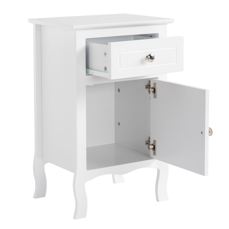 2 tables de chevet blanches