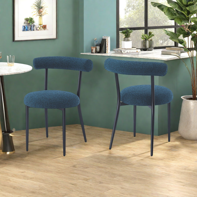Chaise de salle à manger (ensemble de 2), Bleu