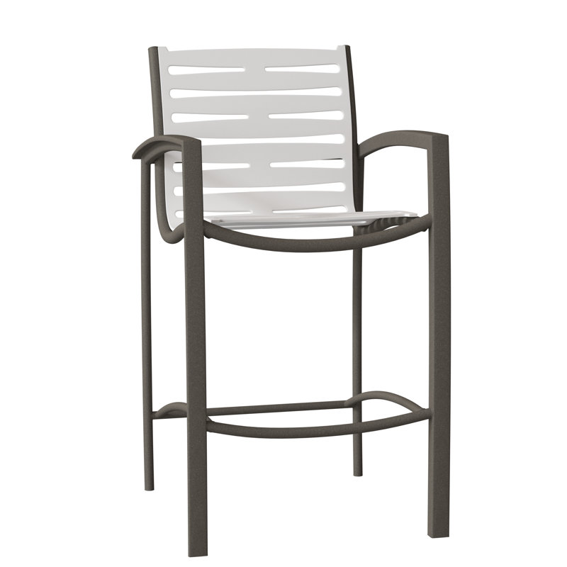 Tabouret de bar 28 po South Beach EZ Span ™, Graphite, Vinyle vert forêt