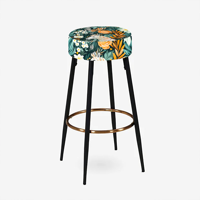 Loritta - Animal Print Bar Stools Set Of 2