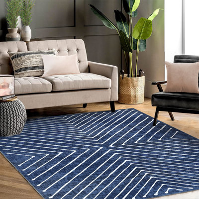 Tapis lavable à rayures Modern Modern