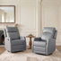 Giselle 26.5" Wide Manual Swivel Rocker Recliner with Metal Base