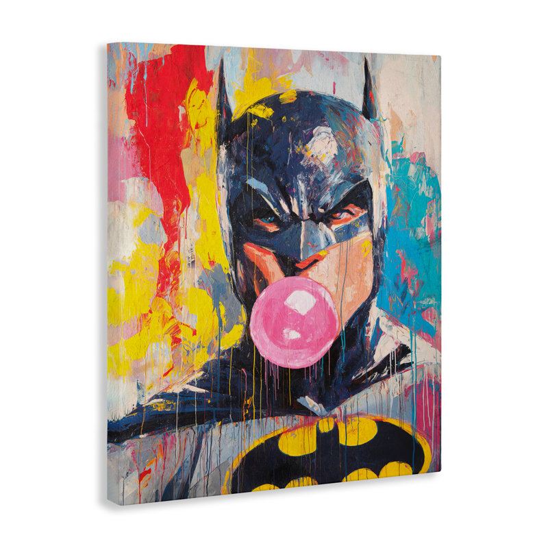 Iconic Street Hero avec toile gomme à bulles, design par Svetlana Aleynikova, H 48 po x l 36 po