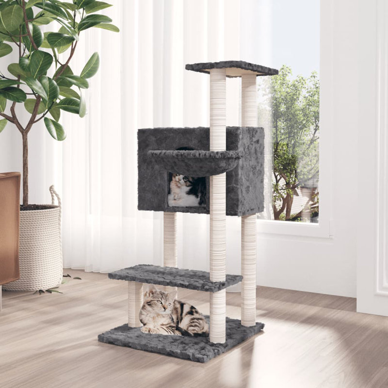 110cm Fischer Cat Condo, Dark Grey