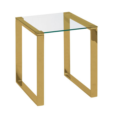 Mgrdich Glass Top Sled End Table
