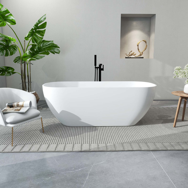 59'' x 29.5'' Soaking Solid Surface Bathtub