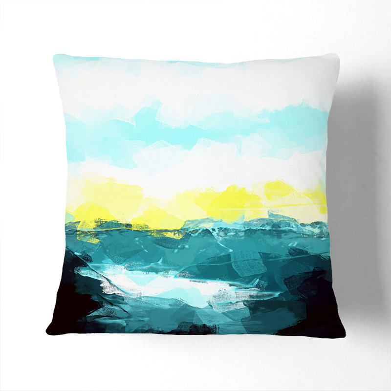 Abstract Square Throw Cushion, Black, 55cm H x 55cm W x 20cm D