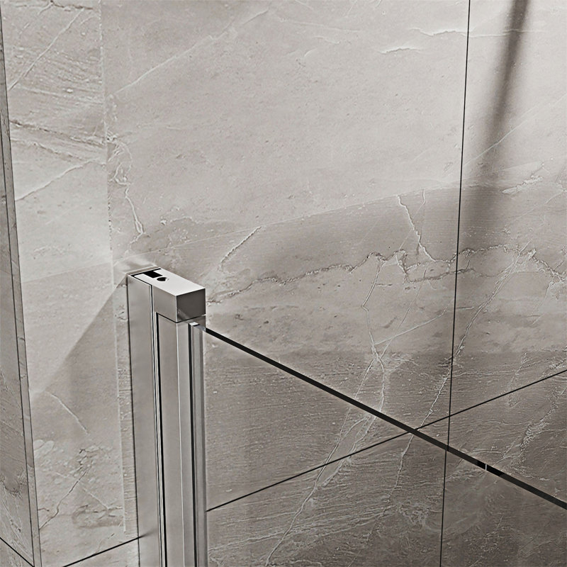Porte de douche en verre trempé, Chrome chrome