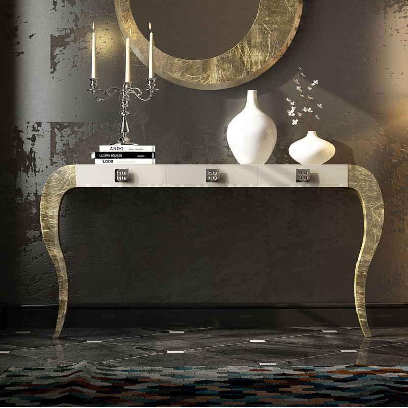 Console Saphire, H 29,5 po x l 39,4 po x P 15,6 po, Haute brillance