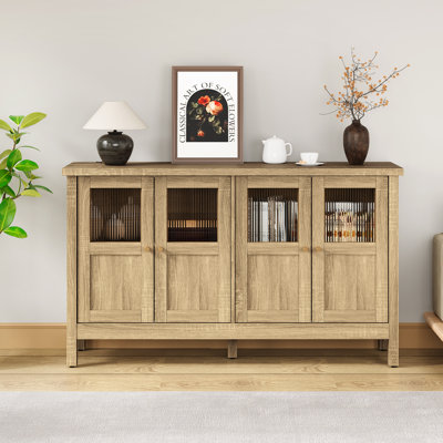 Armoire de rangement à 4 portes avec tablettes réglables