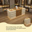 62.99"Beige jewelry storage cabinet display stand