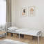 Metal Bed Frame with Headboard White-276808362