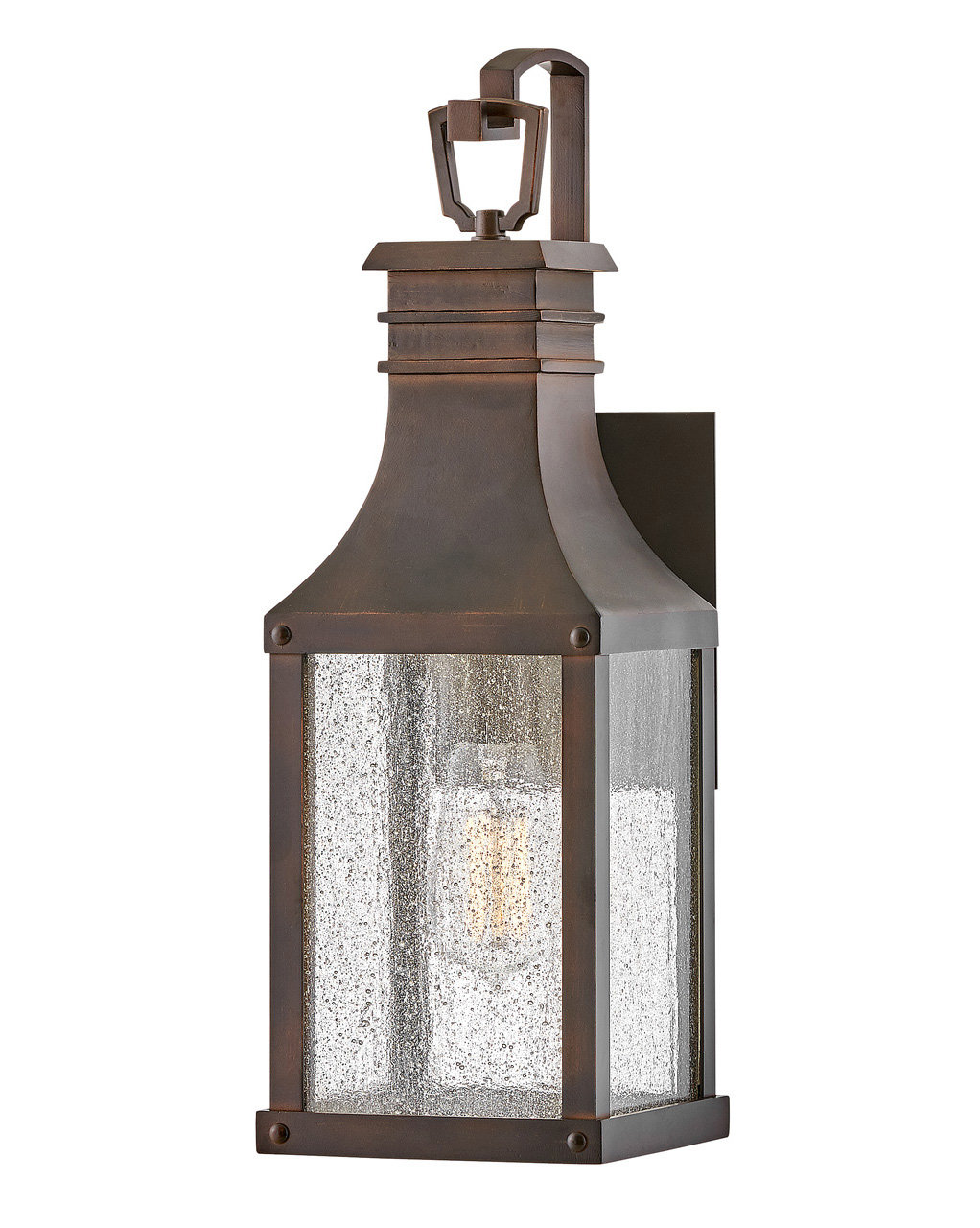 Hinkley Beacon Hill Outdoor Wall Lantern, Blackened Copper