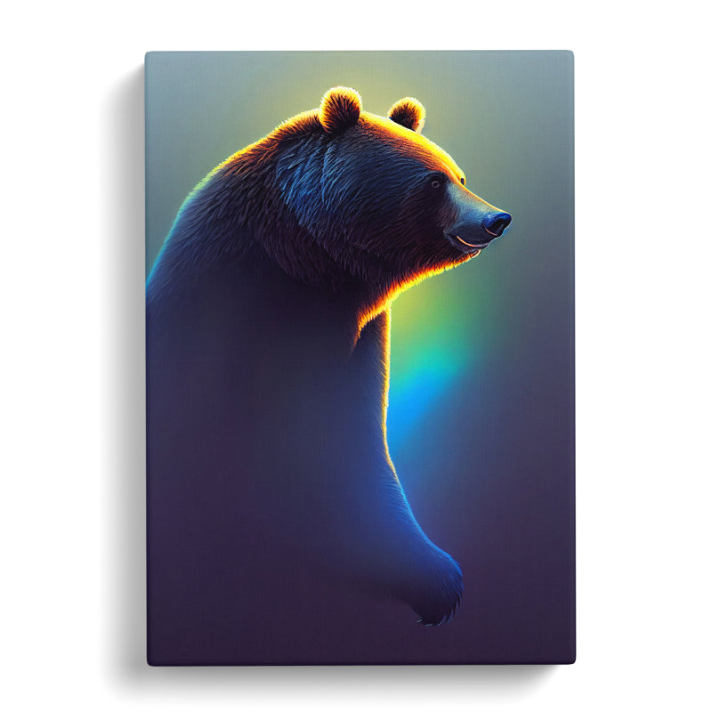 Futuristic Bear - Wrapped Canvas, 50cm H x 35cm W x 3cm D