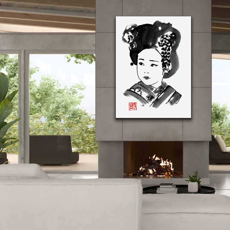 'Petite Japonaise' by Pechane, Canvas Wall Art, 54" H x 40" W x 1.5" D