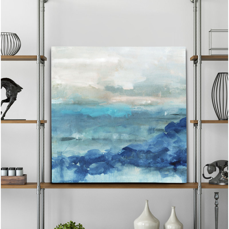 Sea Swell I - peinture, H 16 po x l 16 po x P 1,5 po, Toile tendue