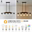 Luminaires suspendus de style campagnard à 5 lumières 33,9 pouces pour îlot de cuisine ou salle à manger