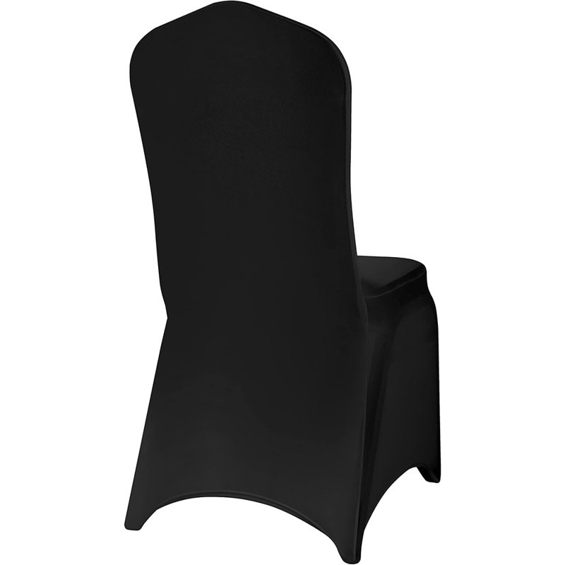 Housses de chaise en élasthanne - noir - paquet de 12 - amovible, lavable et protectrice extensible pour les chaises de salon, de fête, de banquet, de mariage et d'hôtel