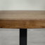 Abi Oak Round Solid Wood Top Metal Base Dining Table-1408458680-1408458678