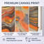 Abstrait vagues dorées abstraites - ensemble d'art moderne sur toile encadrée moderne et contemporain de 3-581146714-581147772