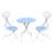 Ceramic Top Outdoor Bistro Set for 2 Persons, Small Patio Balcony Garden Dining Table and Chairs Set