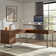 Alfons L-Shaped Lift Top Cane Executive Desk With Built-In Outlets