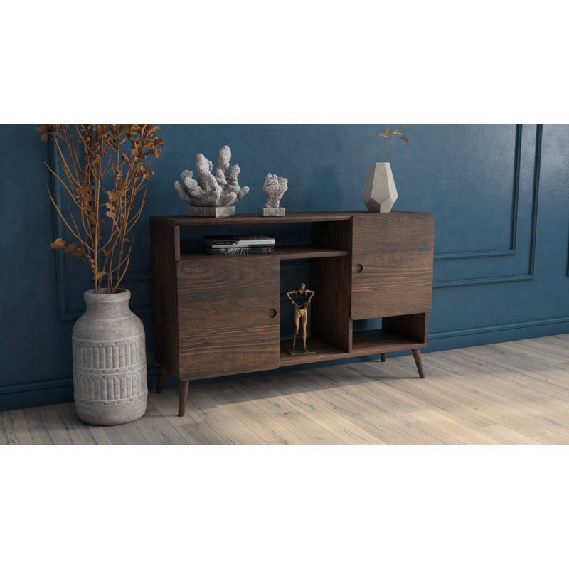 Dekzy 70cm Solid Wood Console Table, Walnut
