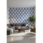 Décoration murale amovible à motif abstrait sur fond blanc