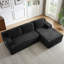 Canapé modulaire en L avec siège profond, sans assemblage requis, canapé modulaire pour salon, chambre à coucher, appartement