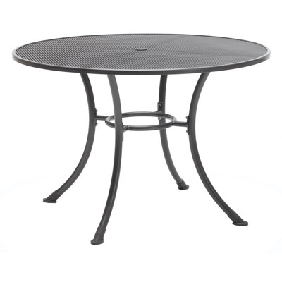 Round Mesh Top Dining Table with Umbrella Hole