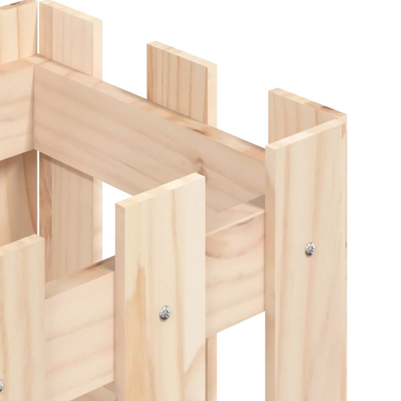 Nabeela Wood Planter Box, 30cm H x 30cm W x 30cm D, Natural