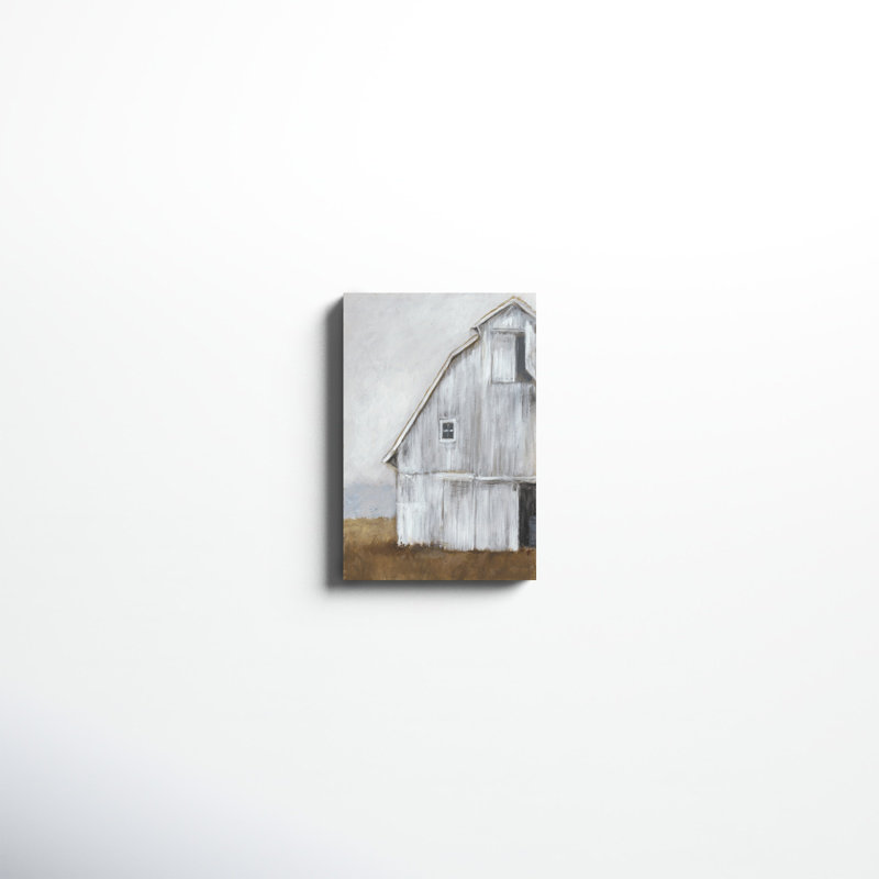 «Abandonné grange II» par Ethan Harper - reproduction d'art sur toile, H 18 po x l 12 po, Imprimé avec cadre noir, Oui