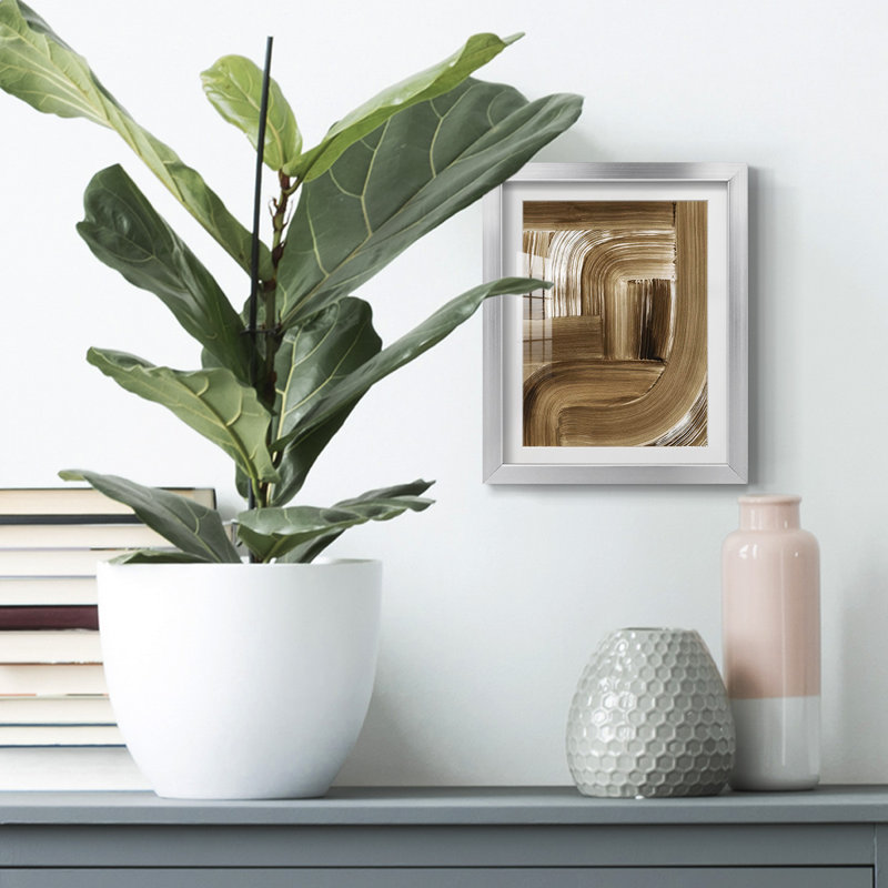 Mud Sketch II -Framed Print, Silver