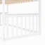 Lit superposé simple au dessus d'un lit simple avec échelle, lit en bois-311379027