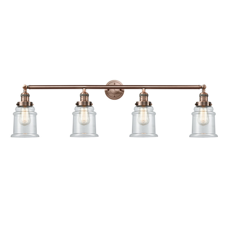 Galaviz 4 - Light Dimmable Vanity Light, Clear, Antique Copper, Bulb Not Included