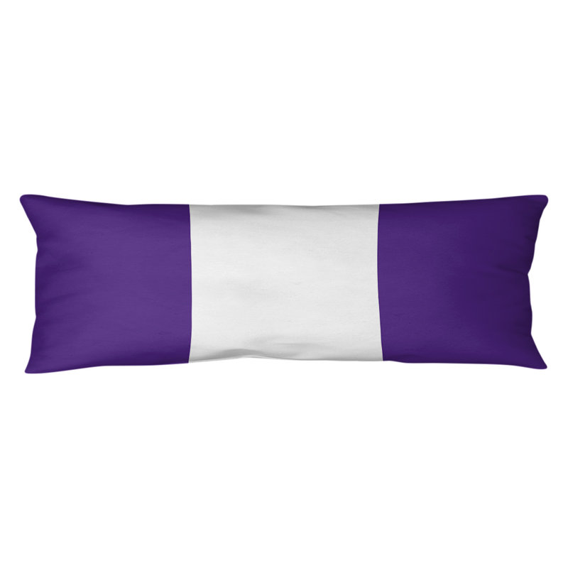 Polyester Medium Pillow, Achilles Football, Purple and White