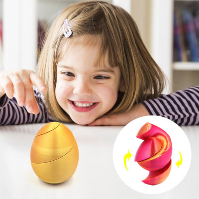 Printed Eggs Toy Easter Eggs 5cm