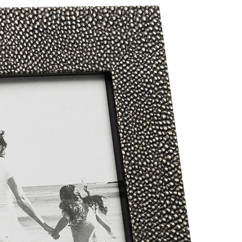 Cadre pour photo simple en bois embossé, Gris, 5 po x 7 po