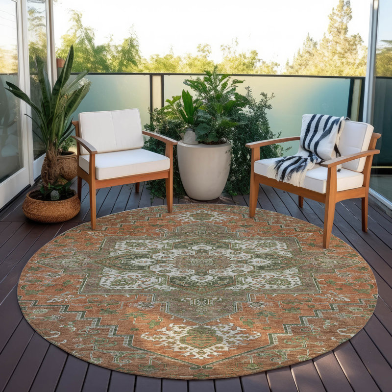Tapis intérieur / extérieur lavable Bellaya , 8 pi x 8 pi