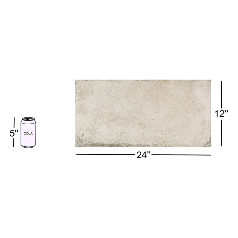 Alcazar 12x24 Travertine Look Matte Porcelain Floor and Wall Tile, Pergamo