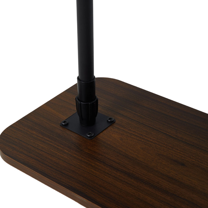 Tray Top Pedestal End Table, Brown
