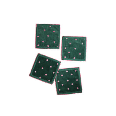 Serviettes de cocktail Emerald Blossom Luxury